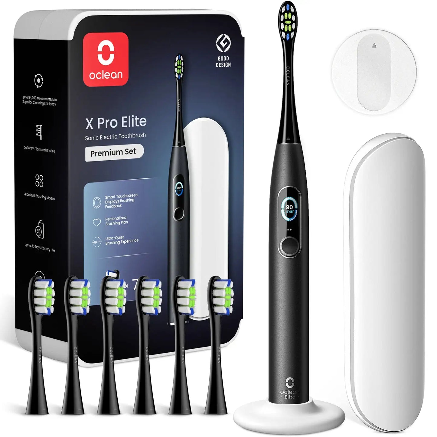 Oclean x pro elite Premium rinkinys – juodas rinkinys