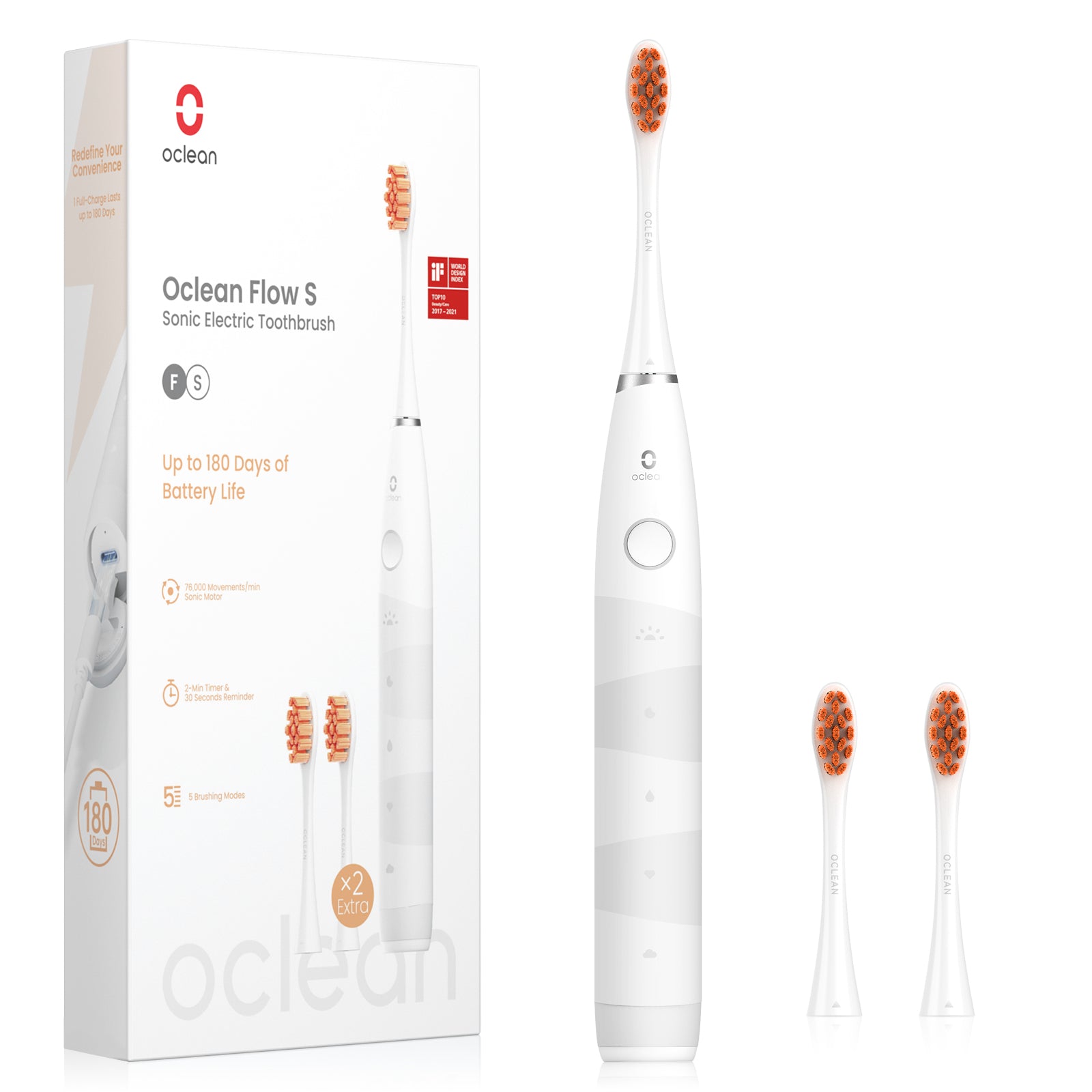 "Oclean Flow Sonic" elektrinis dantų šepetėlis-dantų šepetėliai-Oclean Global Store